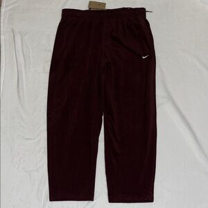 Nike One Sweat Pants Women's XL Therma-FIT Mid-Rise Fleece Burgundy NWT $80